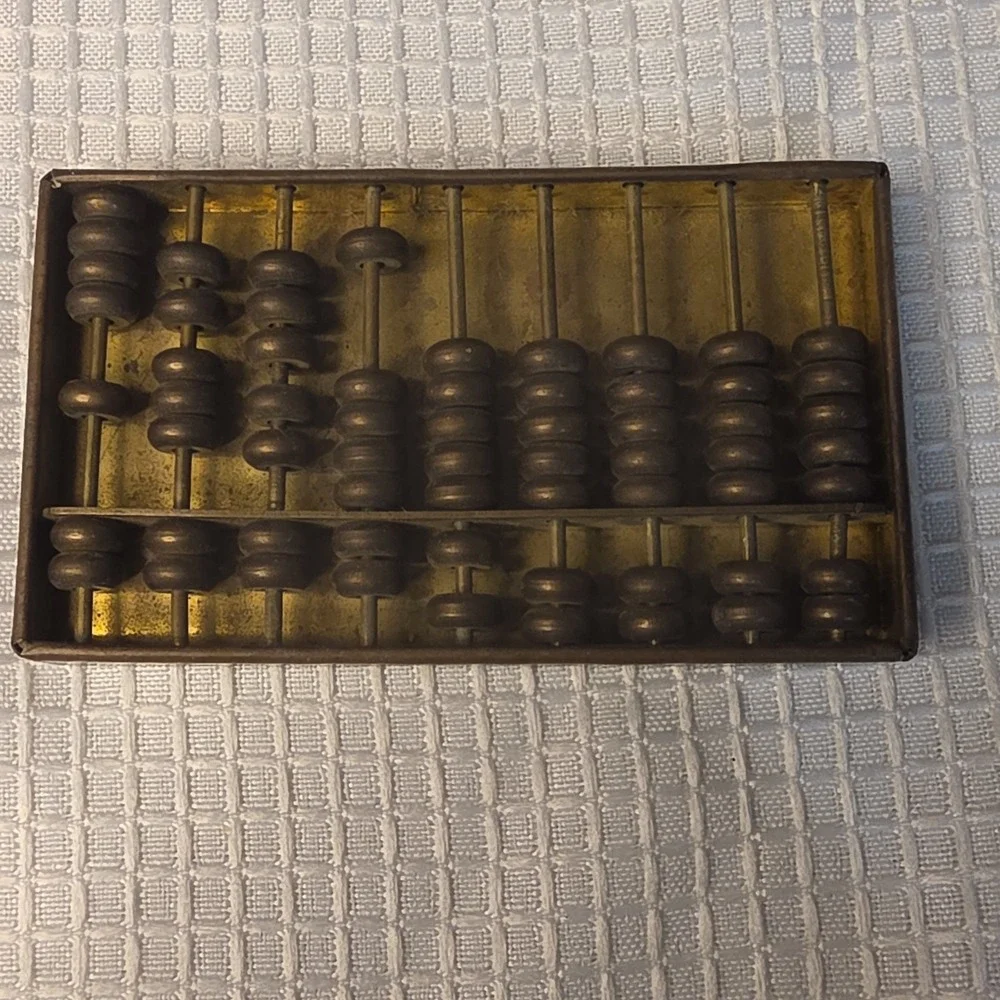 Vintage Abacus Mathematics Counting Tool Made‎ in Hong Kong Ages 8-11